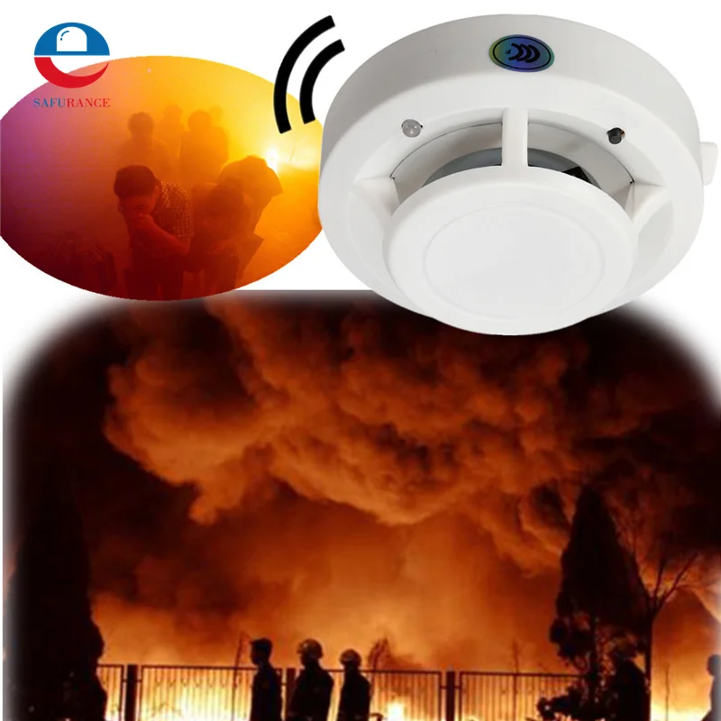 

85DB DC 9V Fire Control Smoke Gas Odor Sensor Induction Alarm Detector Home Safely Security White