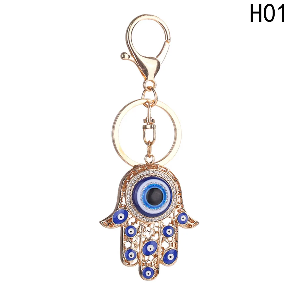 Hot Selling 1Pcs Big Palm Turkey Blue Eyes Key Chain Keychain Alloy