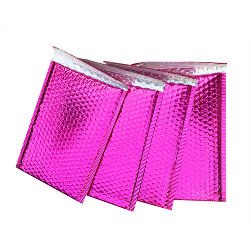 

25pcs/pack Aluminzing space Poly purple bubble bag Mailer Waterproof Mailing envelopes birthdays Bright surface gifts bag