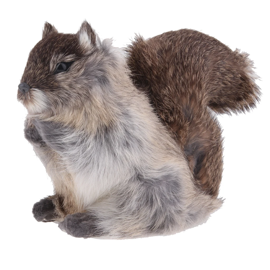 Artificial Animal  Squirrel Taxidermy Garden Home Landscape Decor Toy Garden Decor