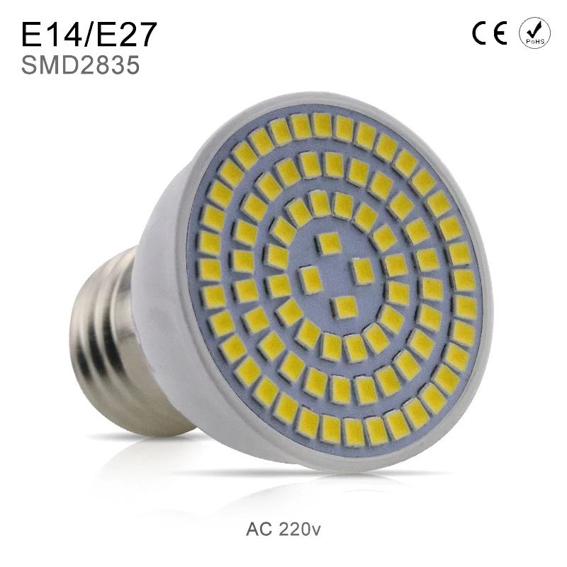E14 лампочки кукурузы MR16 5 Вт 7 9 Bombillas светодиодный E27 SMD 2835 B22 ампулы 48 60 80 S GU10