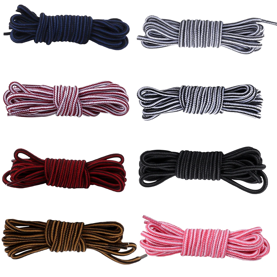 black and white striped shoelaces