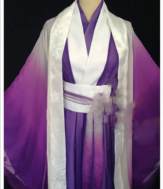 Мужской костюм Mo Lan Le Purple Hanfu Cos Jiang Cheng Wei Wuxian для аниме основатель дьявольского