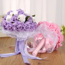 В форме сердца Свадебная Роза цветок кольцо коробка Свадьба Романтическая свадьба предложение кольцо коробка