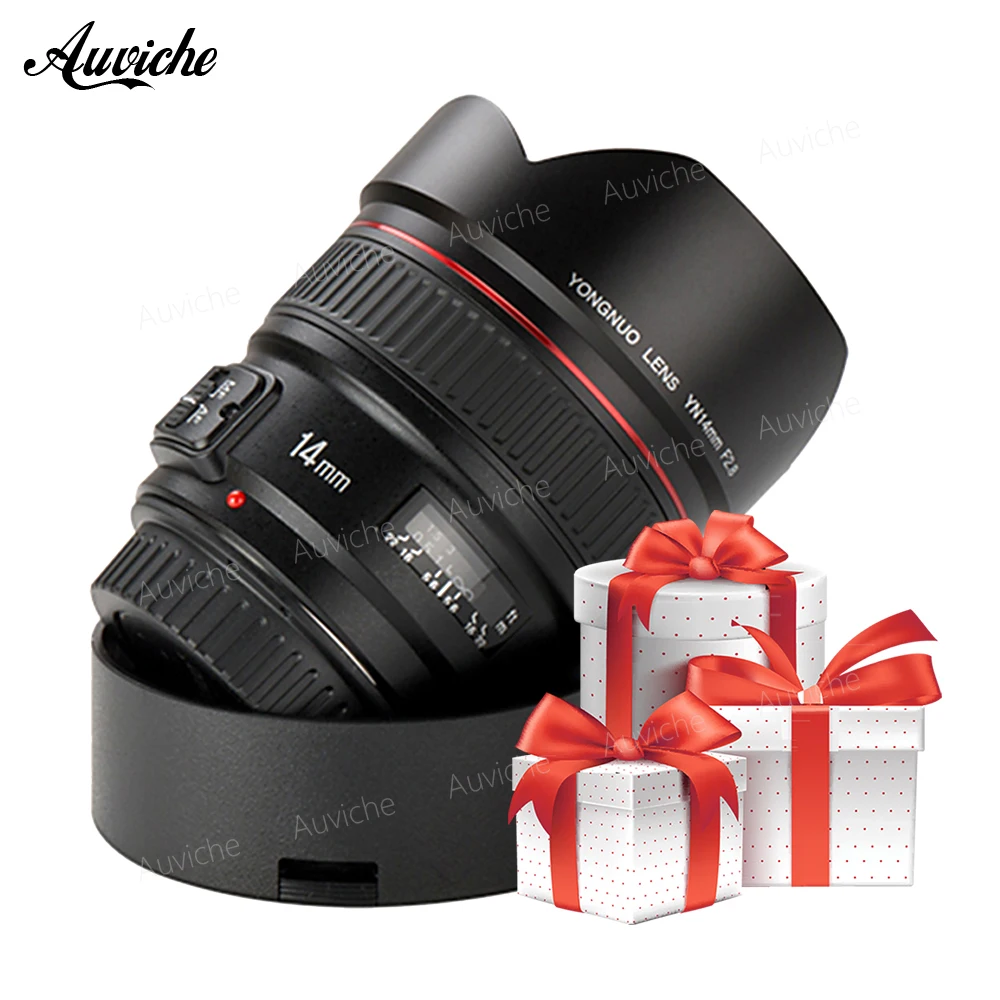 

YONGNUO 14mm F2.8 Ultra-wide Angle Prime Lens YN14mm Auto Focus AF MF Metal Mount Lens for Canon 700D 80D 5D Mark III IV Camera