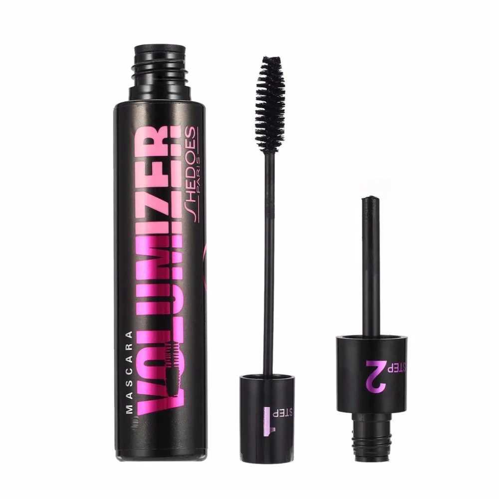 1pc Waterproof 3d Fiber Lashes Eyelashes Mascara Double Effect of Dual