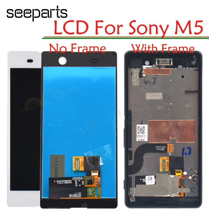 Для Sony Xperia M5 ЖК-дисплей сенсорный экран дигитайзер в сборе E5603 E5606 E5653 Pantalla Замена