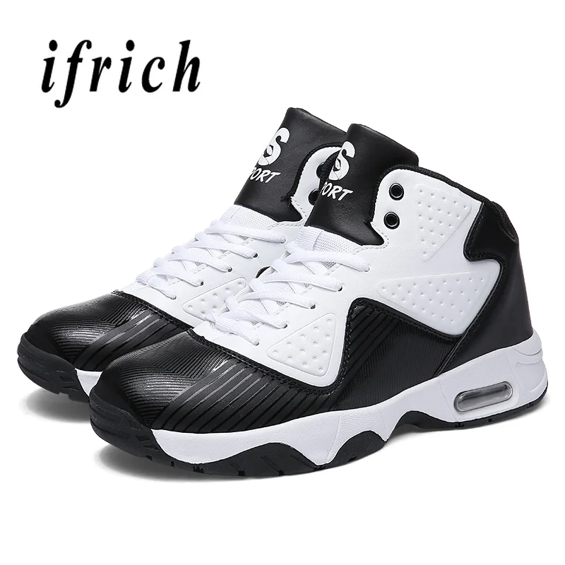 

Unisex Air Basketball Shoes Large Size 36-46 Women High Top Sneakers Mens Basketball Court Sneakers Red Blue Sport Shoes