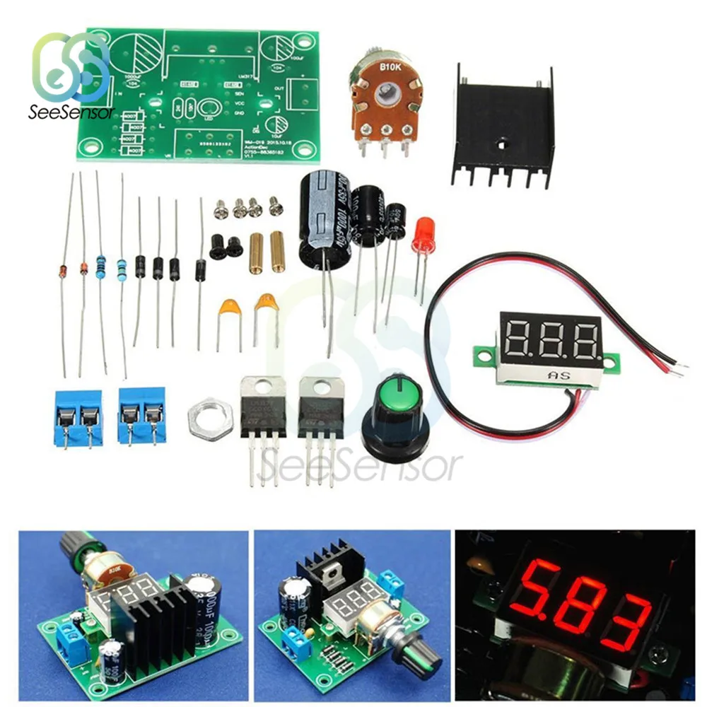 LM317 регулируемый блок питания, наборы, регулятор напряжения, производство, сделай сам, Электронная, большая, средняя школа, выпускной дизайн