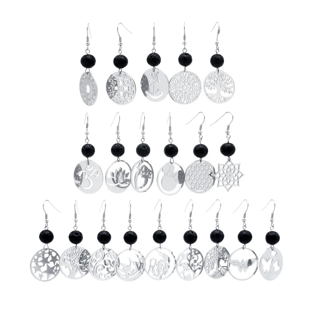 ZP-SS037-1 Lava Diffuser Earrings