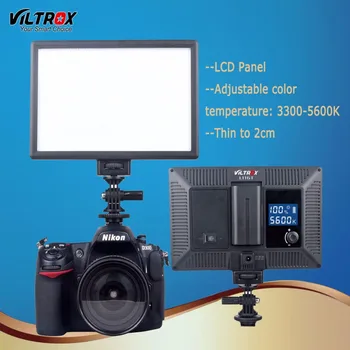 

Viltrox L116T LED Ultra thin Studio Video Light Lamp Bi-Color & Dimmable LCD Panel Display for DSRL Camera Tripod Bracket