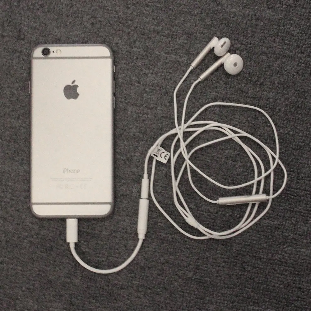 original for Apple Lightning to 3 5mm headphone jack adapter for iPhone 7 plus Audio converter for ipad iPhone X 8 plus 5s 5c 6s