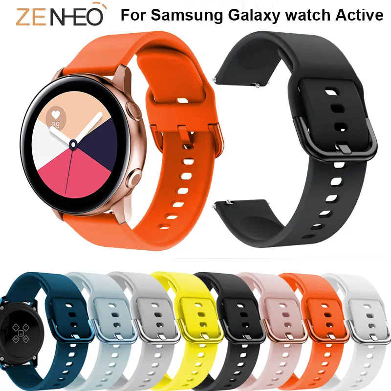 

Soft Silicone watch Straps For Galaxy 42mm Strap S2 gear Sport Watchband for Samsung Galaxy Watch Active wristband bracelet 20mm