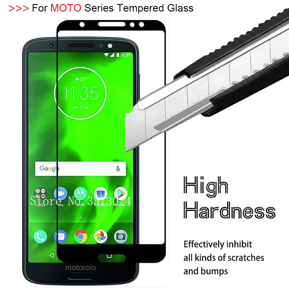 9D полное покрытие закаленное стекло для Motorola Moto E5 G6 G7 P30 Play Защита экрана One Power E4 PLUS
