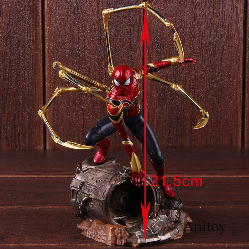 Железные студии Marvel Мстители Железный человек-паук 1/10 масштаб Статуэтка из ПВХ Фигурка Человека-паука Коллекционная модель игрушки