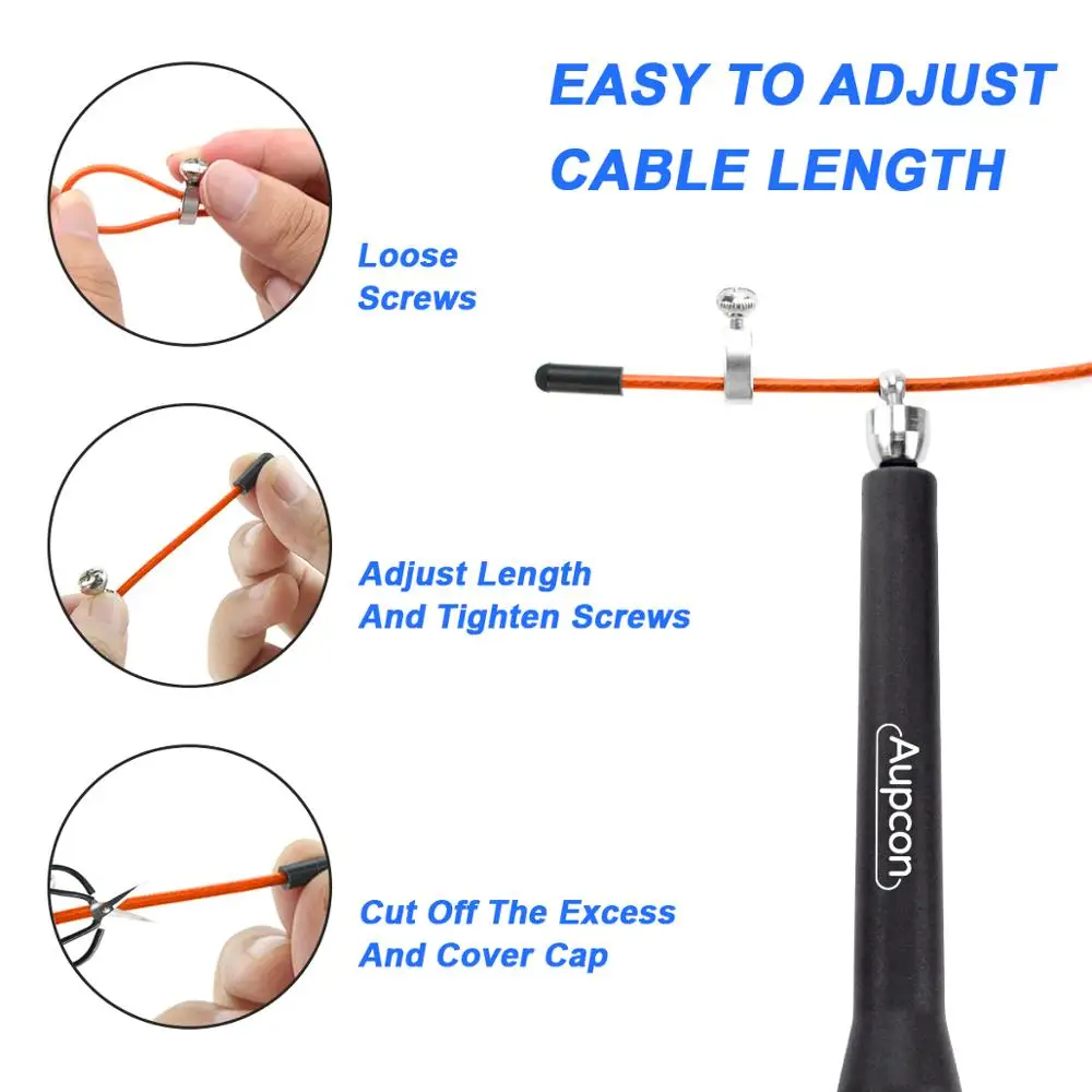 Speed Jump Rope Ball Bearing Adjustable Training Sport Skipping Fitness Equipment  Fitness Skip Workout Training