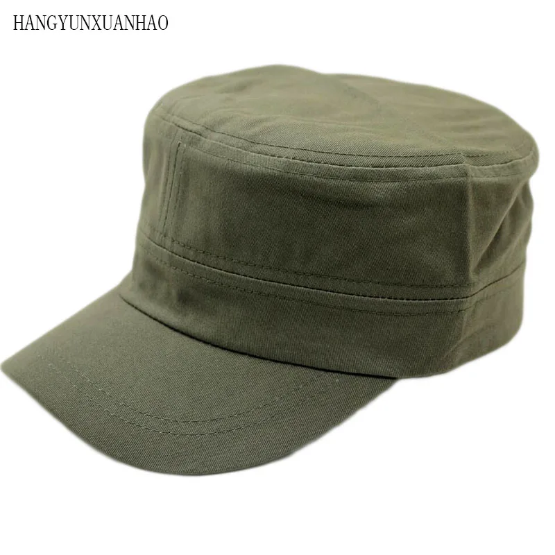 

HANGYUNXUANHAO Unisex Flat Roof Hat Women Men Summer Spring Cadet Patrol Bush Hat Baseball Field Cotton Cap