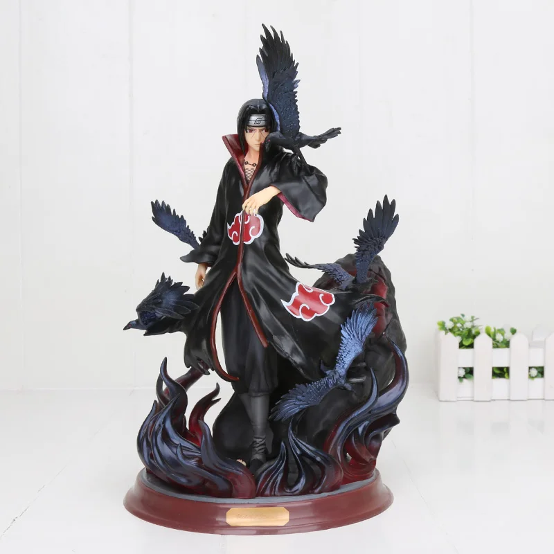 

25cm Anime Naruto Shippuden Itachi PVC Action Figure GK Uchiha Itachi With Crow Collectible Model Toy