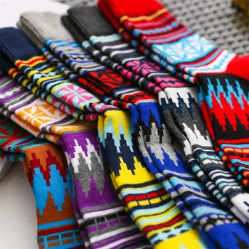 

2019 Men Cotton Socks Fashion Multi-Color Fashion Medium Stockings Breathable Skarpetki Damskie chaussette femme W020