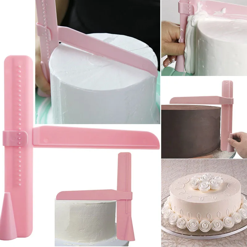 Cake Scraper Smoother Adjustable Fondant Spatulas Cake Edge Smoother