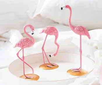 

Flamingo Miniature Sculpture / Animal Statues Desk Garden Lawn Art Deco Crafts Festival Party Gifts / Home Decor Accessories