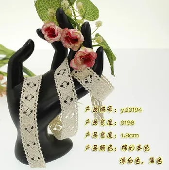 

Wholesale 1.8 cm lace trim,DIY clothing accessories,cotton lace trim,garment/shoes decorative lace,bedding decoration lace
