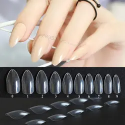 600 шт прозрачный полный набор коротких накладных ногтей полное покрытие острые ногти поддельные профессиональные маникюрные DIY горные