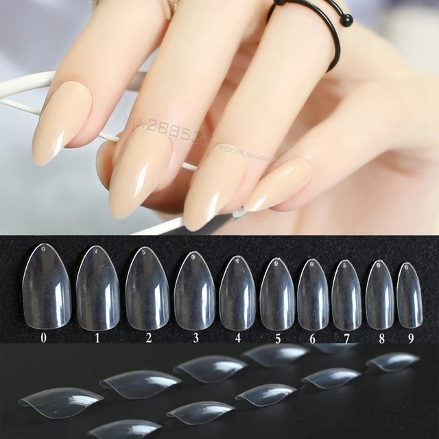 600pcs Transpa Full Set Short False Nails Cover Stiletto 600pcs Transpa Full Set Short False Nails Cover Stiletto Fake Professional Manicure Diy Mountain