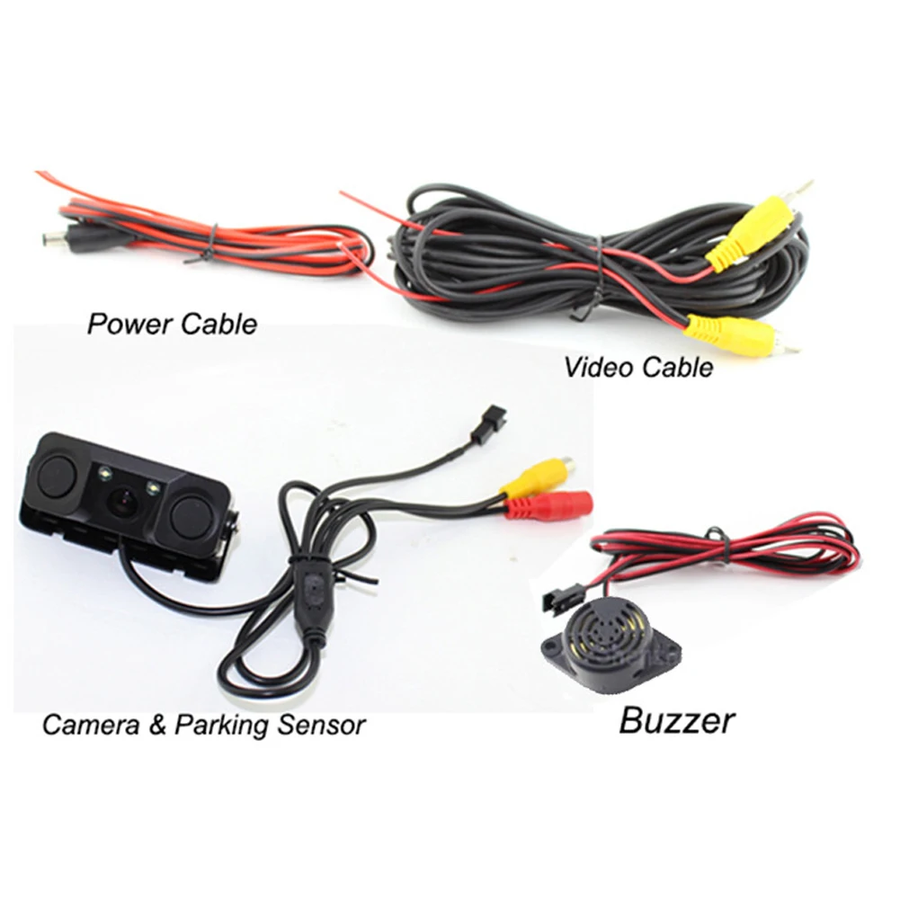 

Rear View Camera Detectors Radar Car HD Camera LED Digital Display Parking Sensor Recorder Waterproof Buzzer