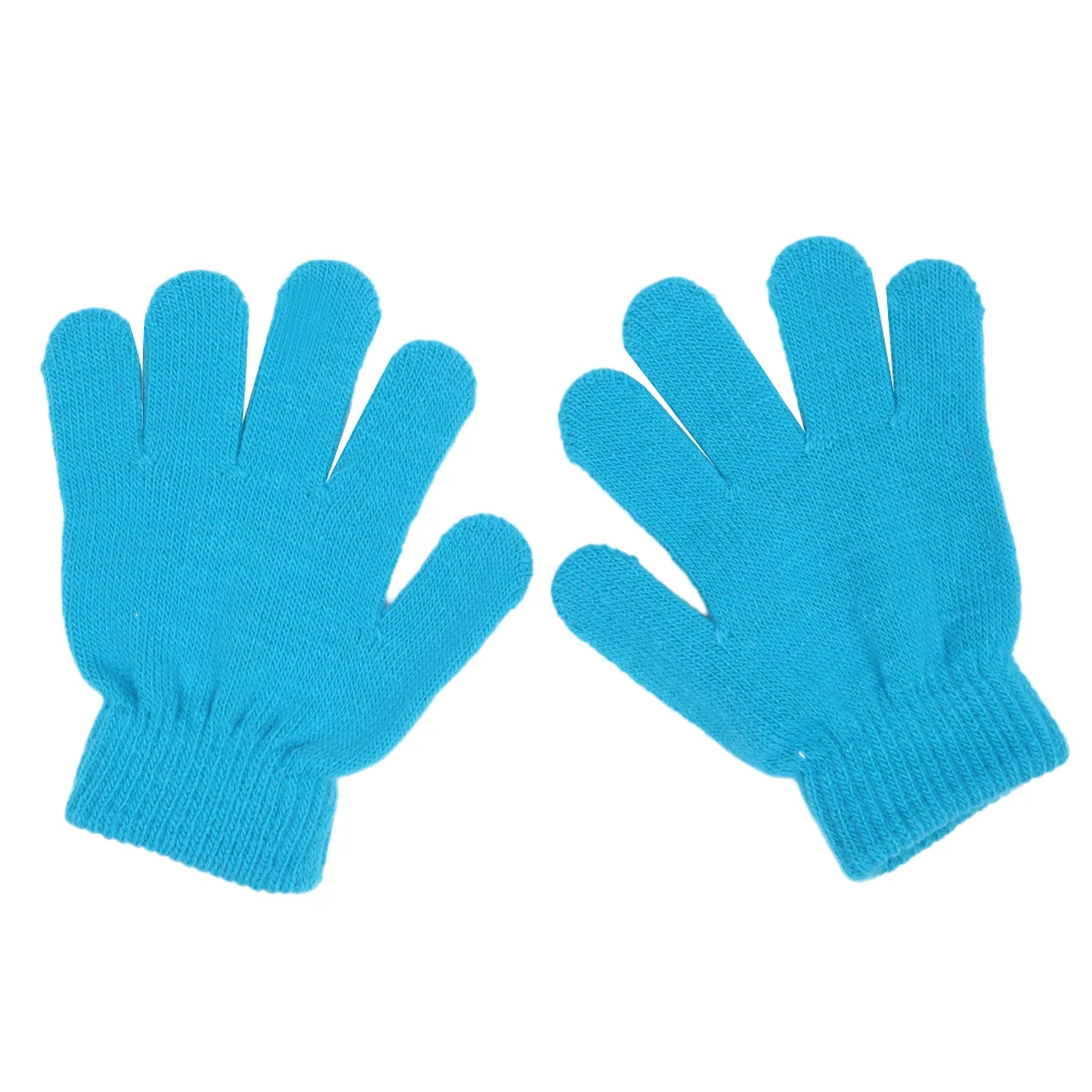 Winter Cute Baby Boys Girls Gloves Solid Color Finger Point Stretch Knit Mittens Baby Kids Child Gifts shake baby's hand Baby Accessories