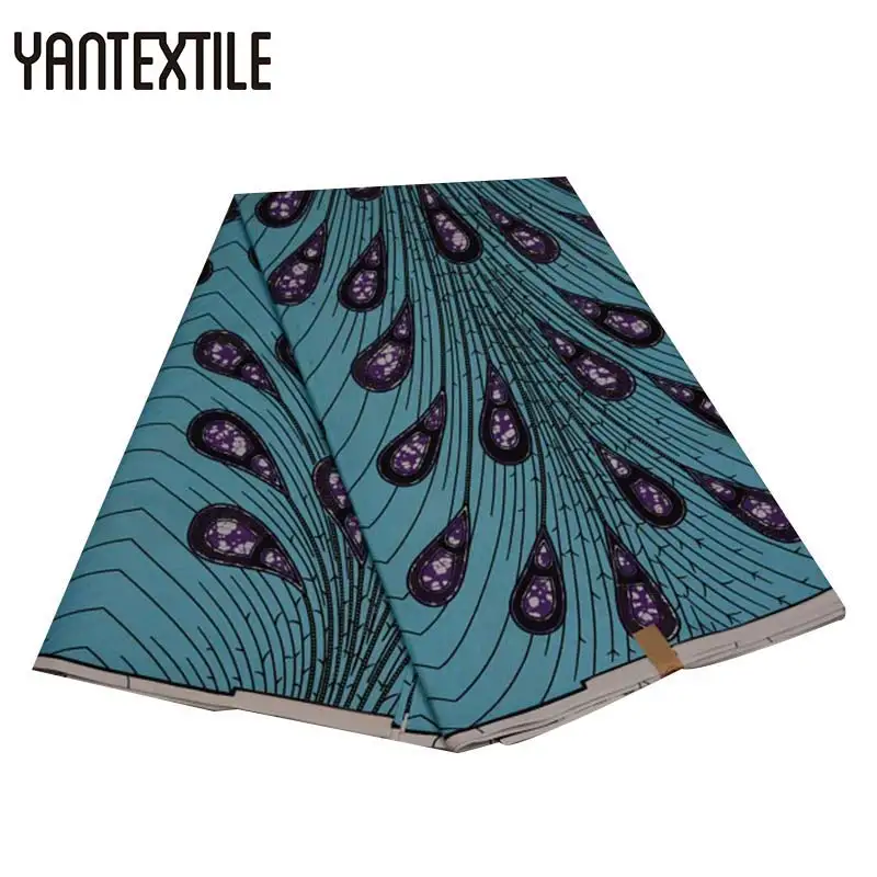 

YANTEXTILE New Ankara Fabric African Real Wax Print Tissu Africain 6 Yards Veritable Wax African Batik Fabric For Wedding Dress