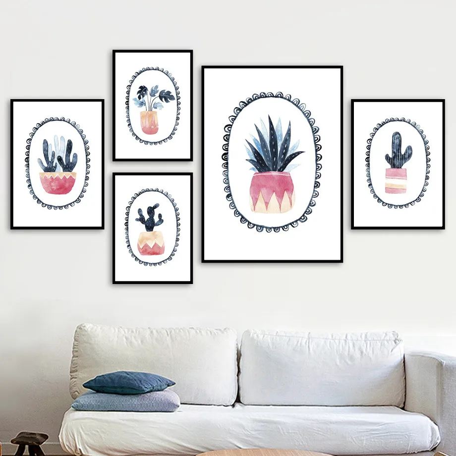 Watercolor-Cactus-Potted-Plants-Vintage-Wall-Art-Canvas-Painting-Nordic-Poster-And-Prints-Wall-Pictures-For (1)