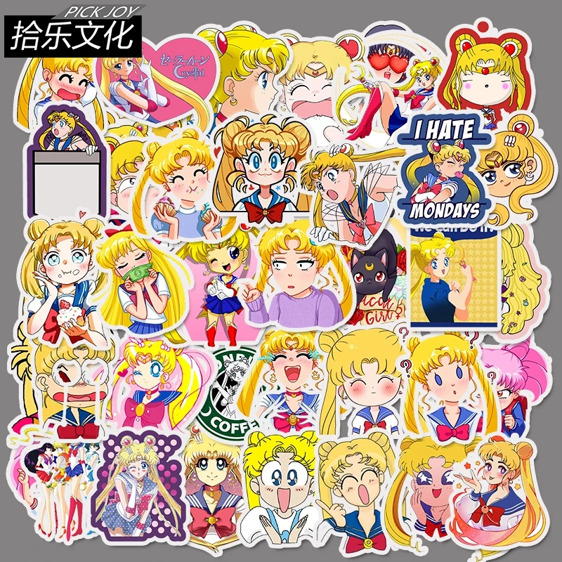 

50pcs Kawaii Cartoon Sailor Moon Stickers DIY Gudetama Diary Stickers For Planner Album Cute Stickers Scrapbooking Stationery