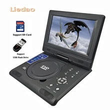 Liedao 9,8 дюймов портативный dvd-плеер перезаряжаемый аккумулятор игровой плеер радио портативный аналоговый ТВ AV SD/MS/карт-ридер