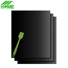 5pcs/lot Teflon Non-stick Reusable BBQ Grill Mat Sheet Baking Mats fit Barbecue Cooking Outdoor Barbeque Accessories 40X33CM