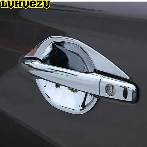 Luhuezu Хромированный 4 шт. крышка чаши дверной ручки для Mitsubishi Outlander аксессуары 2013
