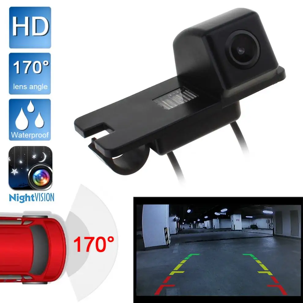 

DC 12V Waterproof CCD HD 480TVL 170 Degrees Wide Angle Auto Car Rearview Camera Reverse Backup Parking Camera for Chevrolet