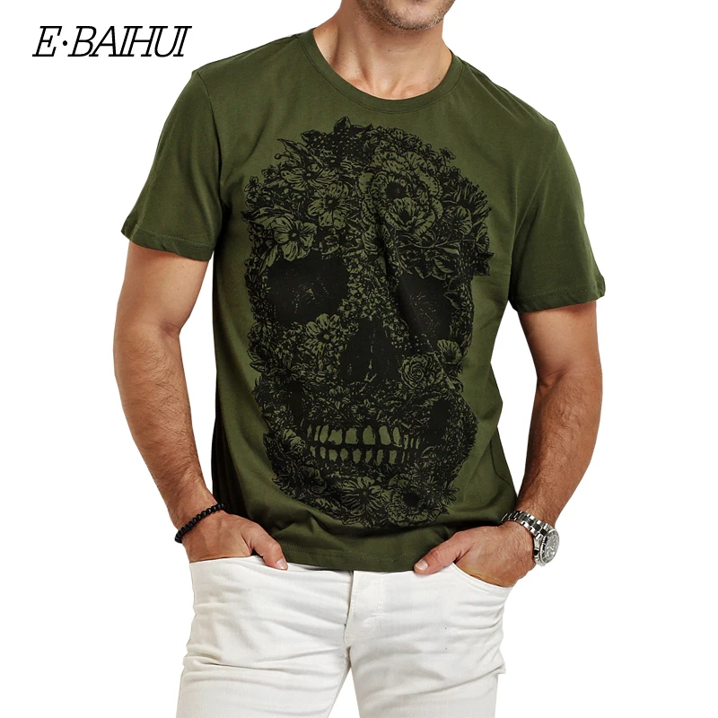 E BAIHUI Brand mens t shirt Swag Cotton Clothing T shirts Men 3D T Shirt Fitness