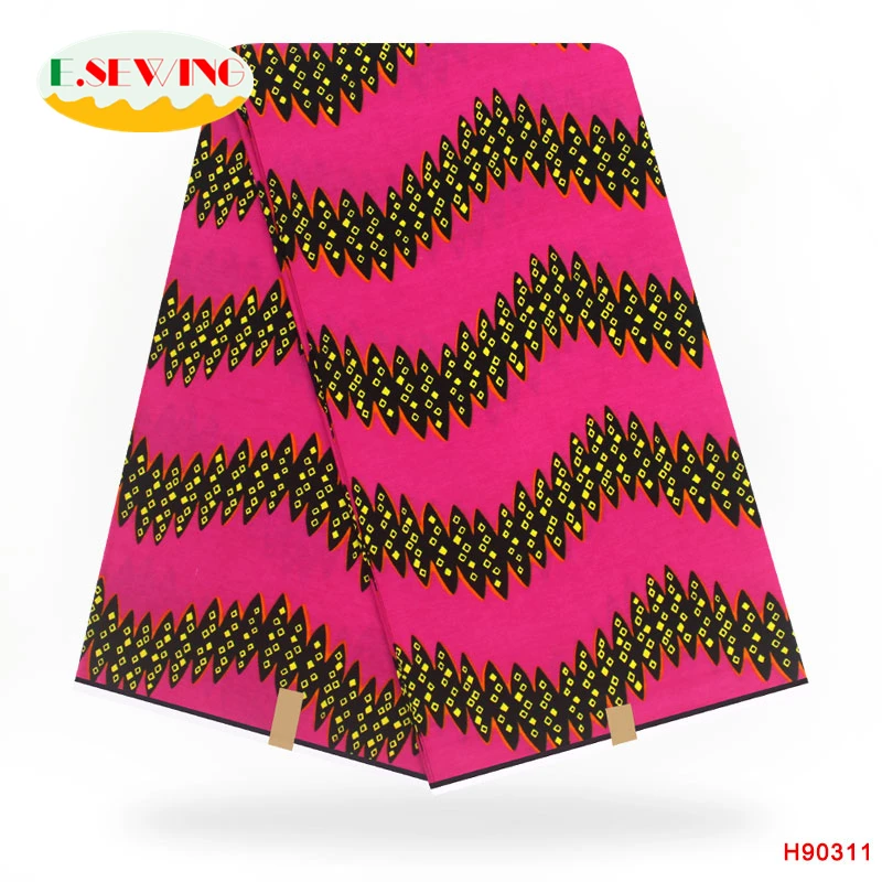

pink print ankara fabric african wax prints cotton fabric gold printing wax cloth wholesale 2019 Dutch wax prints