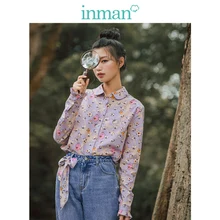 INMAN 2019 Autumn New Arrival 100%Cotton Retro Lace Stand up Collar Long Sleeve Cotton Print Literary Women Blouse INMAN 2019 Autumn New Arrival 100%Cotton Retro Lace Stand up Collar Long Sleeve Cotton Print Literary Women Blouse