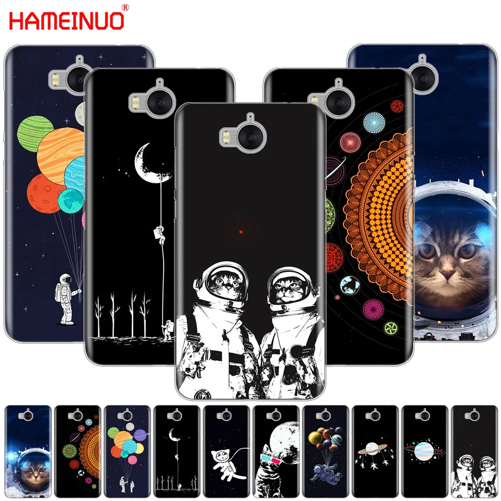 Чехол для мобильного телефона HAMEINUO Space Love Moon Astronaut Cat huawei honor 3C 4X 4C 5C 5X 6 7 Y3 Y6 Y5 2 II Y560