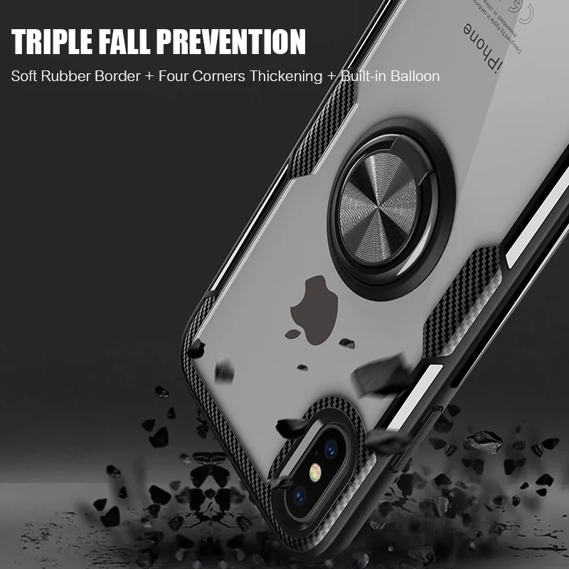 ZNP Luxury Magnetic Ring Stand Phone Case For iPhone 6 6s 7 8 Plus X Holder Full Cover Cases For iPhone X XS Max XR Case Shell