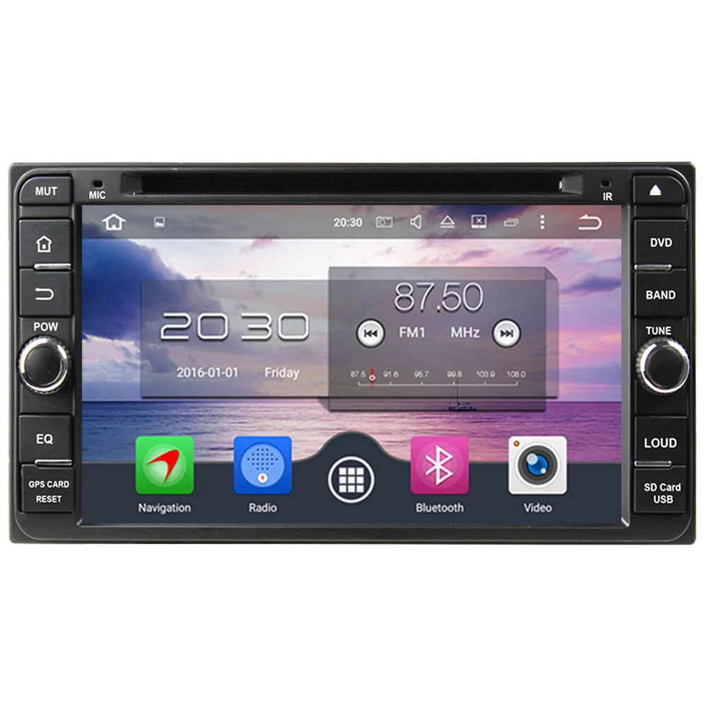 

Android 6.0 Octa Core 4GB RAM 2DIN Car DVD Radio Player For Toyota Land Cruiser 100 4500 Terios Vitz Prado RunX Highlander Hiace
