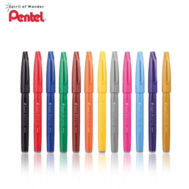 Карандашные цветные художественные маркеры, фломастеры для каллиграфии, ручки для рисования, школьные канцелярские принадлежности, офисные принадлежности, 12 цветов, ручка SES15C
