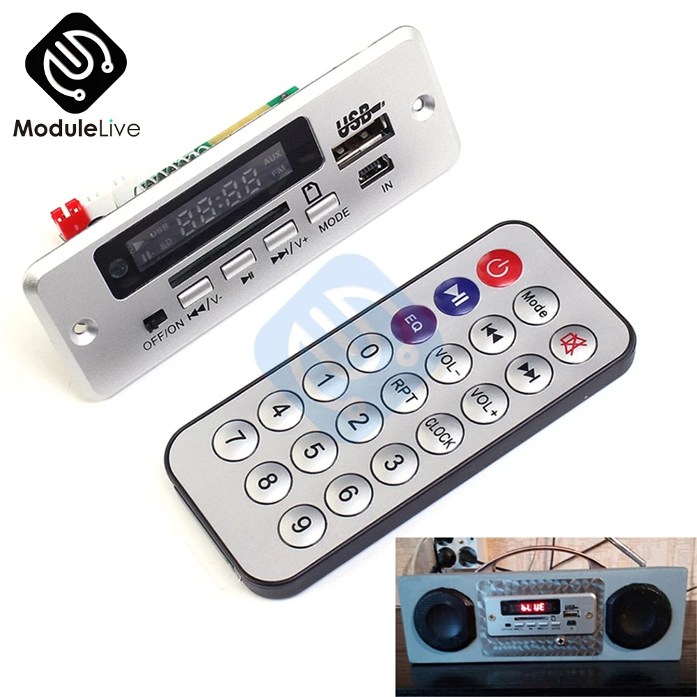 Мини MP3 декодер плата Bluetooth 5В вызов декодирование модуля WAV U Disk TF карта USB с 2*3 Вт