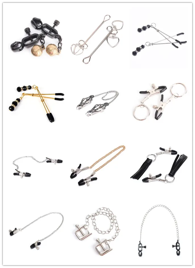 Nipple Clamps Breast Clip For Women Multi Styles Milk Clip With Metal Chain Couples Sex Nipple Clamps Bdsm Exotic Accessories