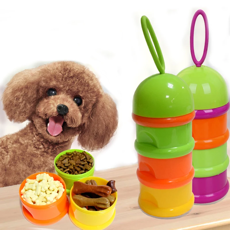 Dog Food Container Storage For Dogs Cat Feed Box Puppy Snacks Bowl