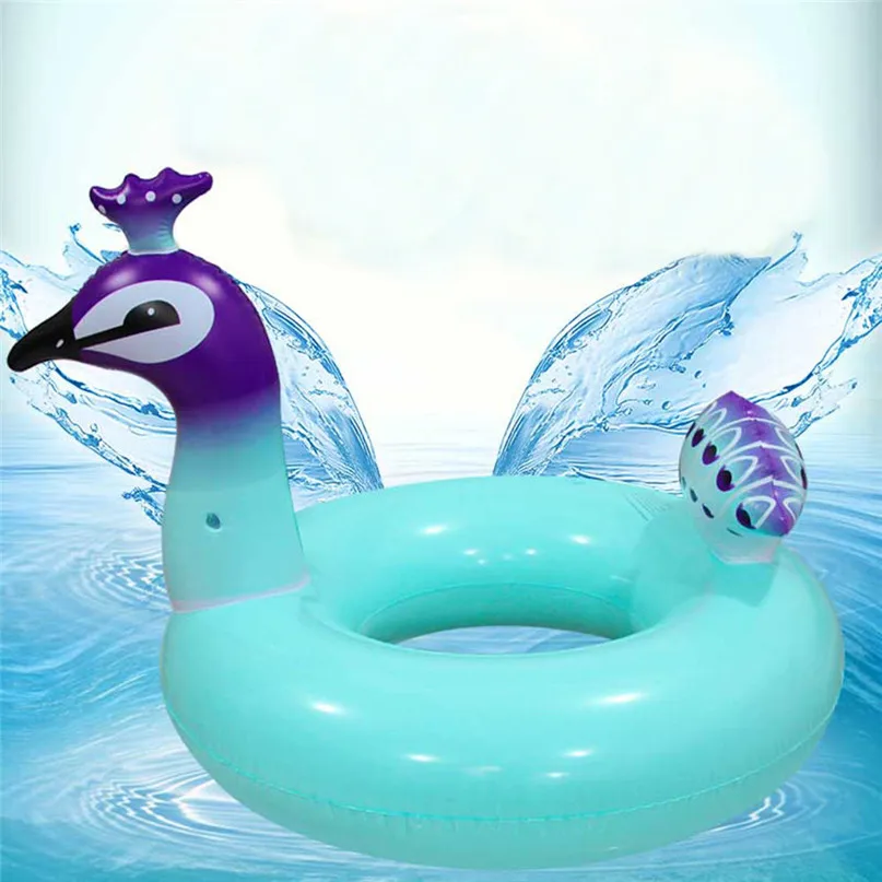 Summer Swimming Pool Floating Inflatable Unicorn Cartoon Baby Float Floating Row Rainbow Horse Kids Swim Ring #3j18#F (3)