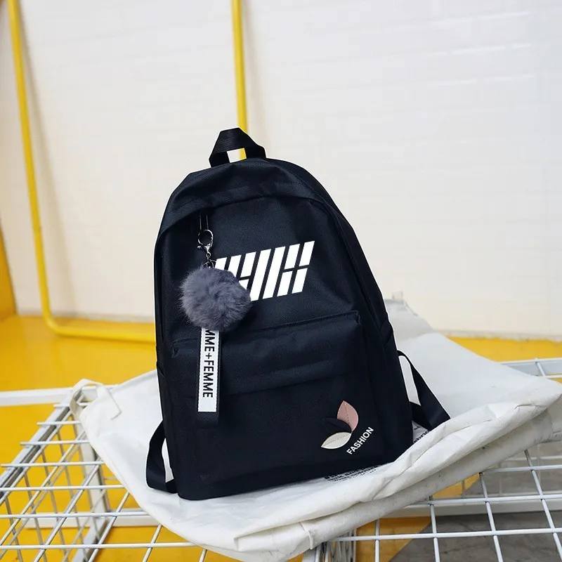 BackPack Twice Exo Got7 Backpacks Monsta X Bag For Teenager Wanna One Women Backpack School Girl Sac A Dos nct stray kids - Color: ikon1b