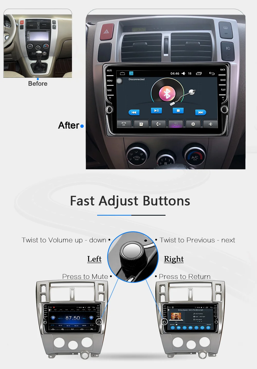 Cheap FUNROVER 2 din multimedia gps android 8.0 car dvd player For Hyundai Tucson 2006-2014 stereo navigation radio recorder headunit 6 Cheap FUNROVER 2 din multimedia gps android 8.0 car dvd player For Hyundai Tucson 2006-2014 stereo navigation radio recorder headunit 6